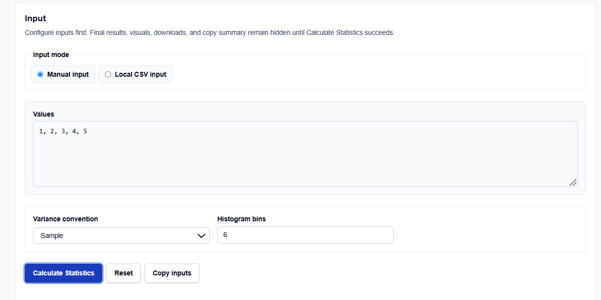 Close-up of manual input and CSV file parsing toggles on ScholarTool.