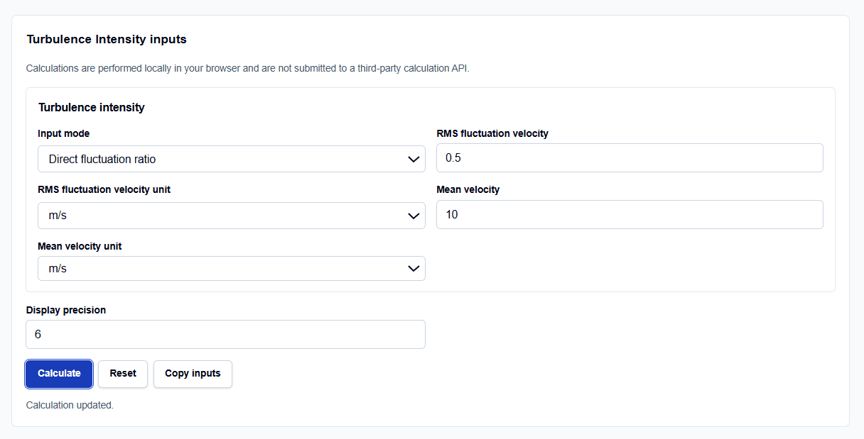Selection menu for Direct, Reynolds estimate, and Preset modes on the ScholarTool calculator.